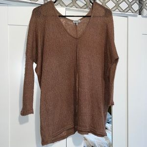 Mauve 3 quarter length top